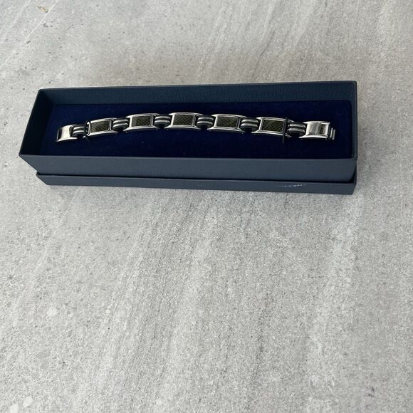 The Danbury Mint Mens Bracelet 8" Fashion Jewelry Titanium With Original Jewelry - Picture 1 of 11